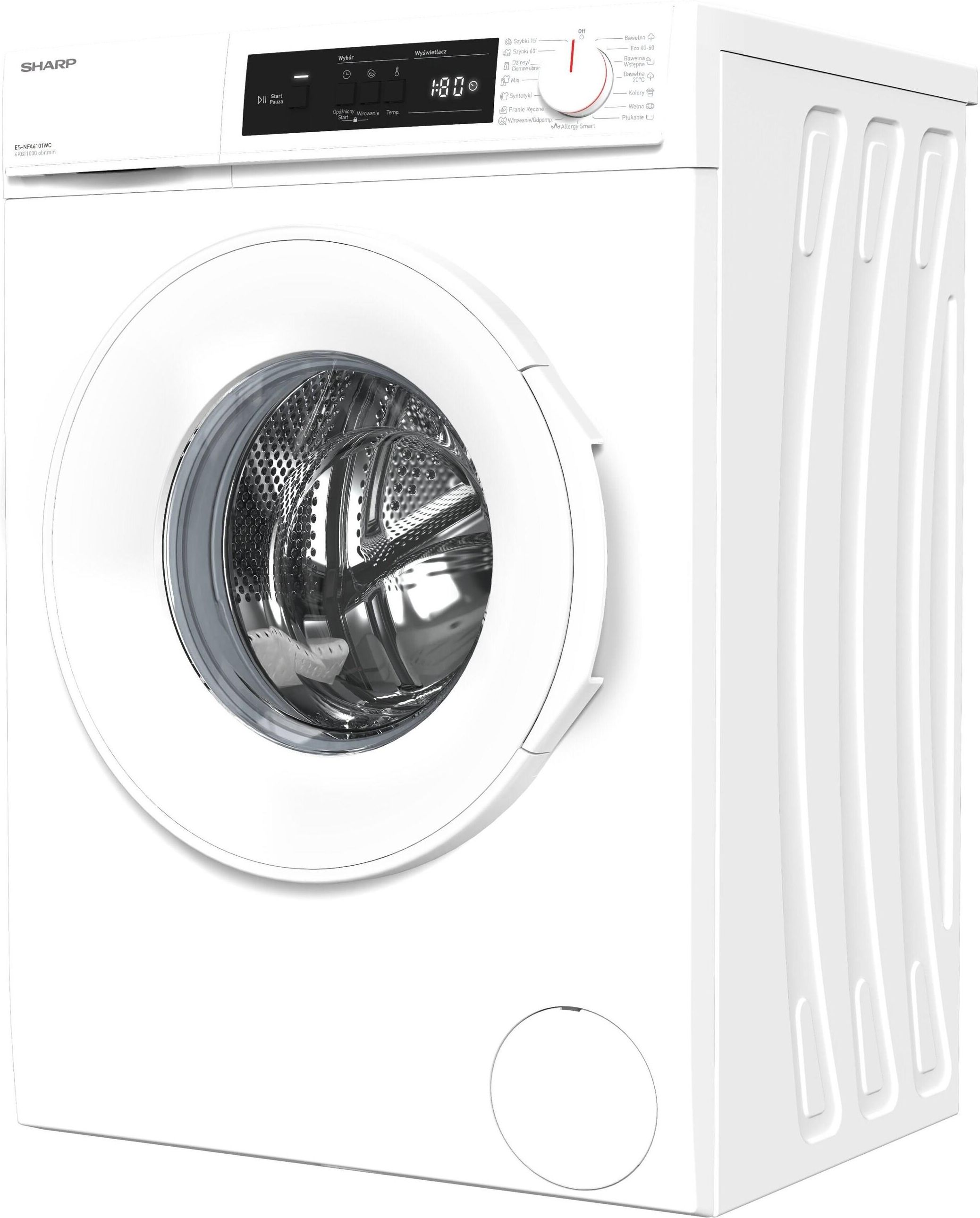 фото Стиральная машина автоматическая Sharp ES-NFA6101WC 1