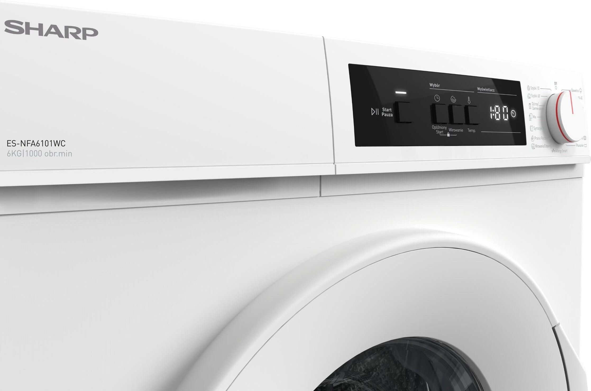 фото Стиральная машина автоматическая Sharp ES-NFA6101WC 2