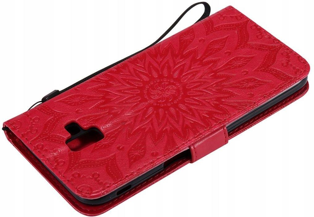 Xinyunew Cover Galaxy J6 Plus 2018 – Custodia Portafoglio Con Vetro Temperato, Slot Carte E Supporto, Rossa