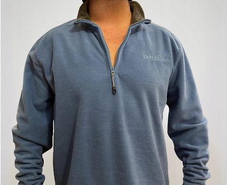 M.X.O. Męska bluza polarowa z kołnierzem, rozmiar 2XL