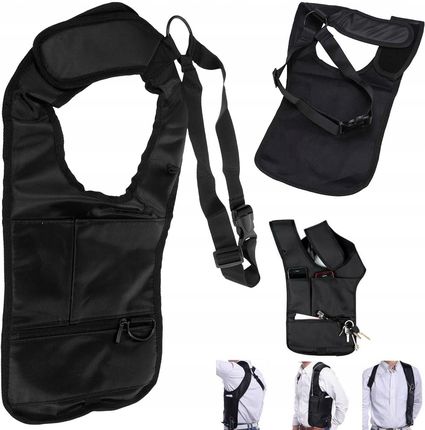 Saszetka Antykradzieżowa Podróżna Anti Theft Nerka na Ramie Torba Czarna