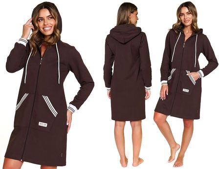 Szlafrok damski INGA: czekoladowy