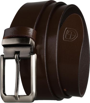 Pasek męski do spodni skórzany brązowy naturalna skóra casual Peterson