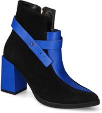 Zdjęcie Botki Damiss DS-634/2/A Czarne welur/Niebieskie lico - Jedwabne