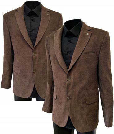 STYLOWA MARYNARKA WIZYTOWA CASUAL BRĄZ 54