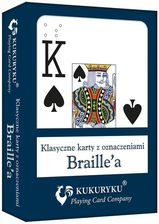 Zdjęcie Kukuryku Karty do gry niebieskie ze znakami Braille'a - Ćmielów