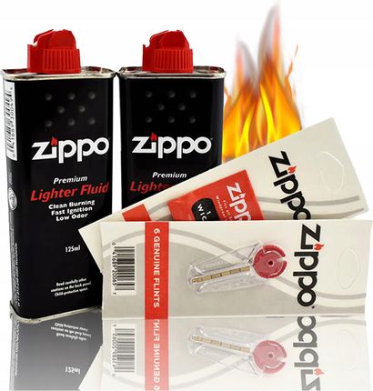 Zippo Oryginalny Zestaw - 2X Benzyna Knot Kamienie Do Zapalniczek
