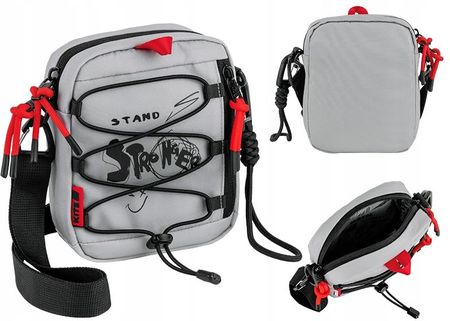TOREBKA CROSSBODY TORBA NA RAMIE SZARA MŁODZIEŻOWA Z SZNURKIEM KITE