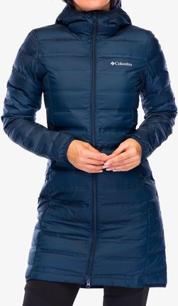 Płaszcz puchowy damski Columbia Lake 22  II Down Long Hooded Jacket - collegiate navy