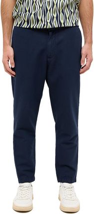 Męskie Spodnie Jeansowe Mustang Style Milano Linen Jogger Navy Blazer 1016436 5324