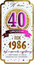 Zdjęcie Karnet 40 Te Urodziny Rocznik 1986 Pm 449 1204591 - Koszalin