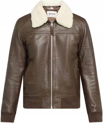 Skórzana kurtka męska Schott NYC pilotka skóra naturalna z kożuchem r. M
