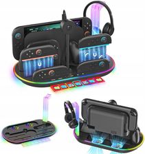 Zdjęcie JYS Stacja Ładująca RGB + Organizer do Nintendo Switch 2 Joy-Con Pro JYS-NS2322-V1 Czarny - Łapy