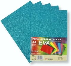 Zdjęcie Pianka Brokatowa A4 Eva Niebieska Biodegrad. 5szt. - Narol