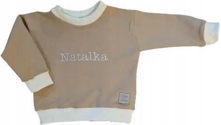Bluza beżowa z imieniem rozmiar 134