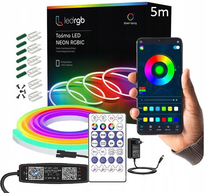 Taśma LED ledrgb RGB 5m wielokolorowy (5905515943208) - Opinie i ...