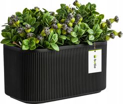 Zdjęcie Botle Doniczka Osłonka Ceramiczna Czarna 25,5cm H13,5cm Mat - Barczewo