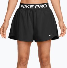 Zdjęcie Nike Spodenki Treningowe Damskie Pro Dri-Fit Mid-Rise Brief-Lined 3" Black/White - Halinów