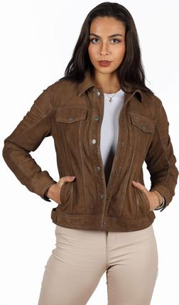 Damska kurtka skórzana, EMMA brown
