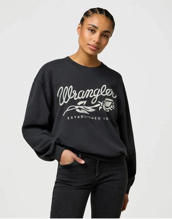 DAMSKA BLUZA WRANGLER OVERSIZED SWEAT FADED BLACK 112370826