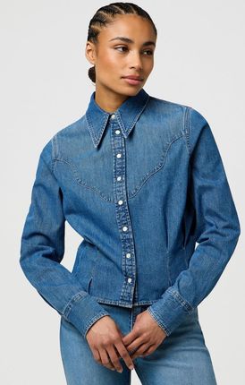 DAMSKA KOSZULA JEANSOWA WRANGLER FEMME PEPLUM SHIRT LIGHT HAND 112370782