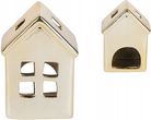 EM&EM ceramiczny świecznik domek złoty 7,8x5,6x11cm (5902918671684)