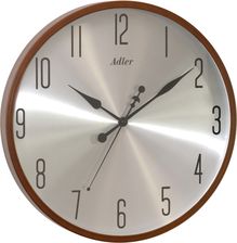 Adler Zegar �cienny z p�yn�c� wskaz�wk�, kod 5904188302916, �rednica 40 cm, kolor obudowy br�zowy, kolor tarczy srebrny