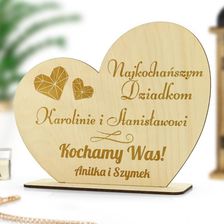 Zdjęcie ePrezenty.pl Statuetka serce z grawerem dla dziadków - Koprzywnica