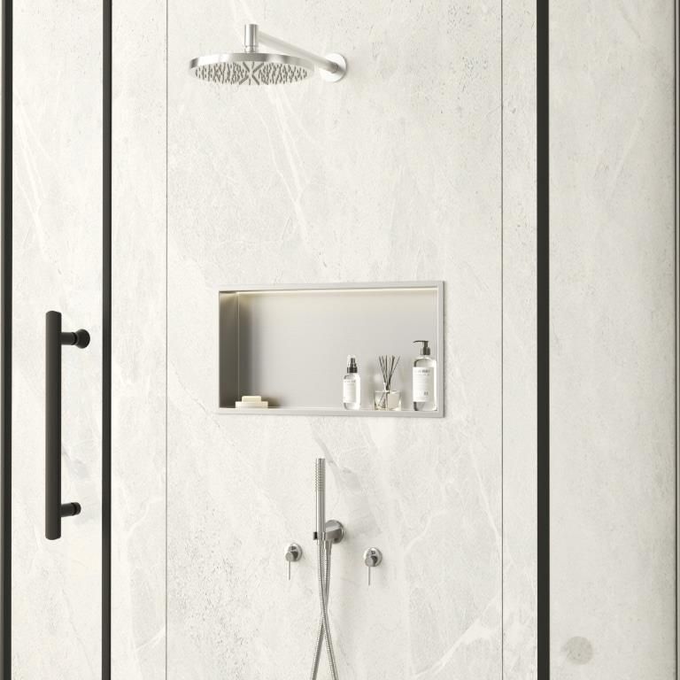 Balneo Półka Wnękowa Z Oświetleniem Led 30x60x10 cm Inox Wall-box One ...