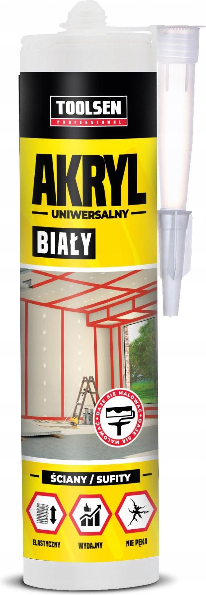 Toolsen Toolsen Akryl Biały Elastyczny Uszczelniacz Akrylowy 300ml - Opinie i ...