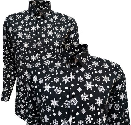 KOSZULA MĘSKA WIZYTOWA CASUAL ŚWIĄTECZNA PŁATEK M