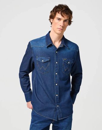 MESKA KOSZULA JEANSOWA WRANGLER 27MW DARK STONE 112341088