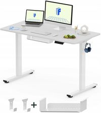 Zdjęcie BIURKO FLEXISPOT QE1 110x54 CM ELEKTRYCZNE Z SZUFLADĄ BIAŁE - Jeziorany