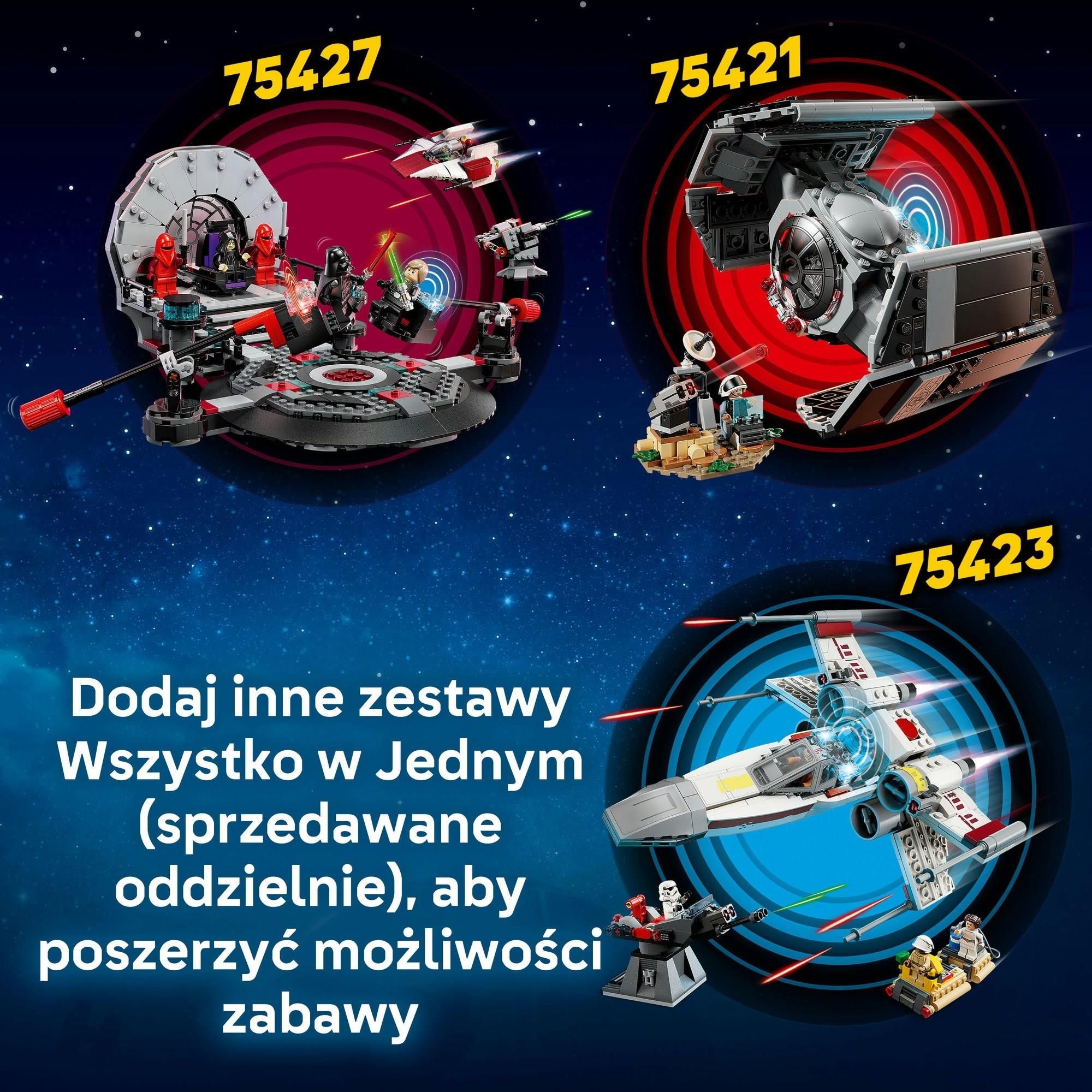 LEGO Star Wars 75427 SMART Play: Pojedynek w sali tronowej i A-Wing ...