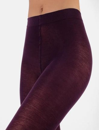 Rajstopy dla kobiet z wełny merino fioletowe 100 den