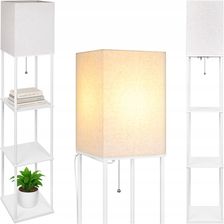Zdjęcie Lampa stojąca podłogowa LED z półką Masterled GANTO biały E27 60W 160cm (9217) - Piaseczno