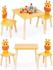 Zdjęcie Zestaw Mebli Dla Dzieci Stolik + 2 Krzesła Żyrafa Ecotoys - Dobra