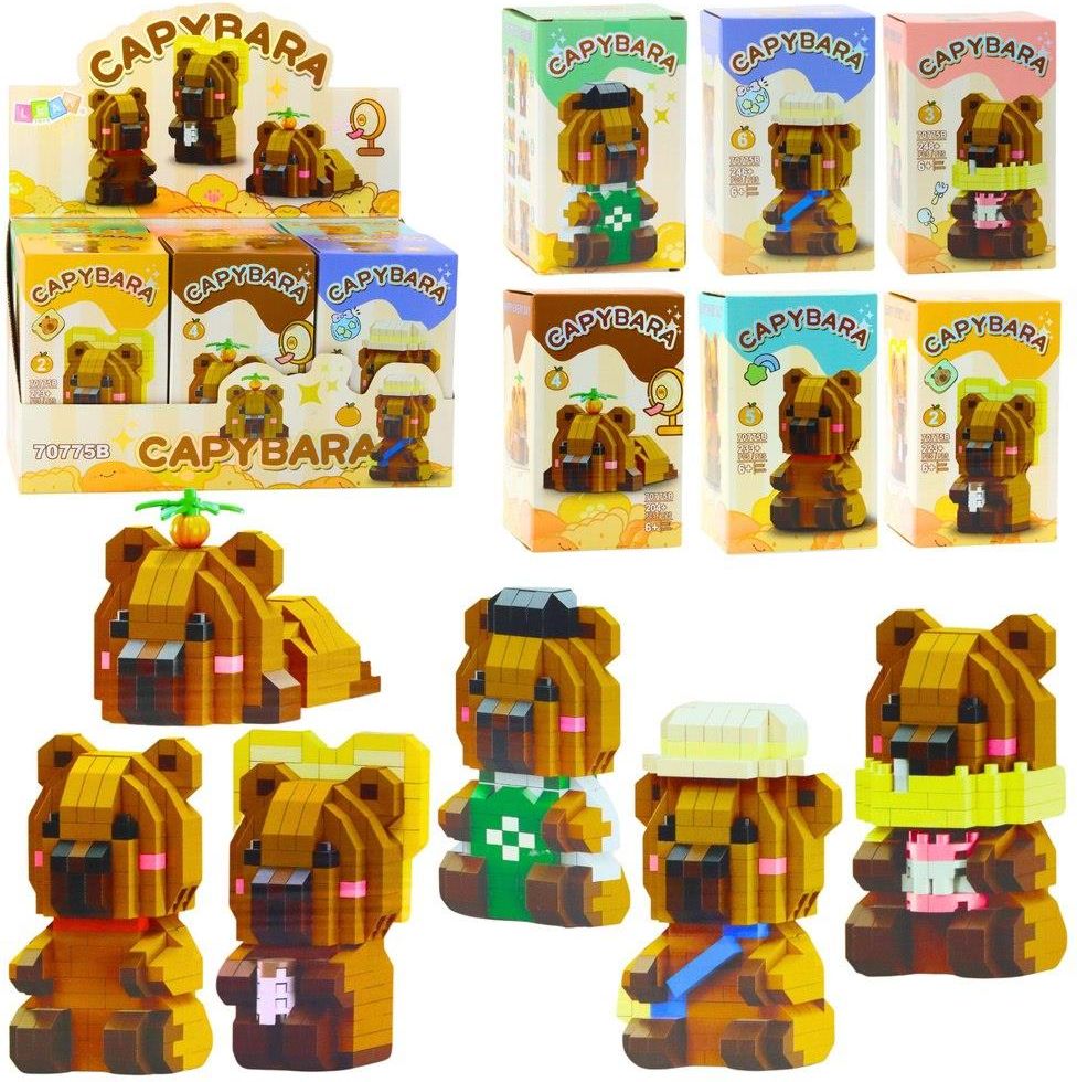 Lean Toys Klocki Konstrukcyjne Kapibara Figurka 3D 204 263 El