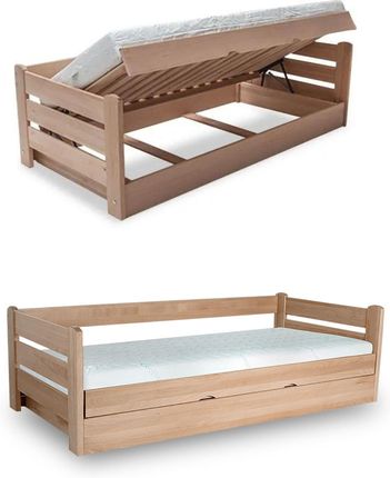 Gabi Łóżko młodzieżowe drewniane Dream 90x200 cm z pojemnikiem CK14008