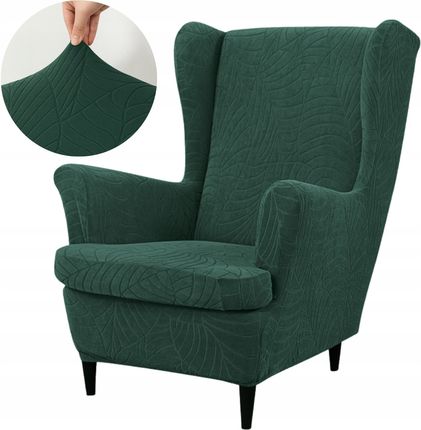 Ubieramy-meble pokrowiec na fotel uszak welur żakard wzory elastyczny