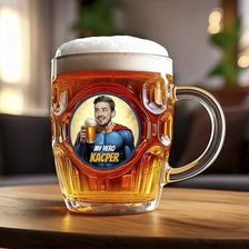 Zdjęcie Kufel do piwa z nadrukiem dla faceta - Super hero - Boguchwała