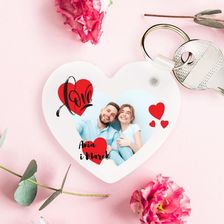 Zdjęcie Brelok serce z nadrukiem zdjęcia - Zakochani - Rzeszów