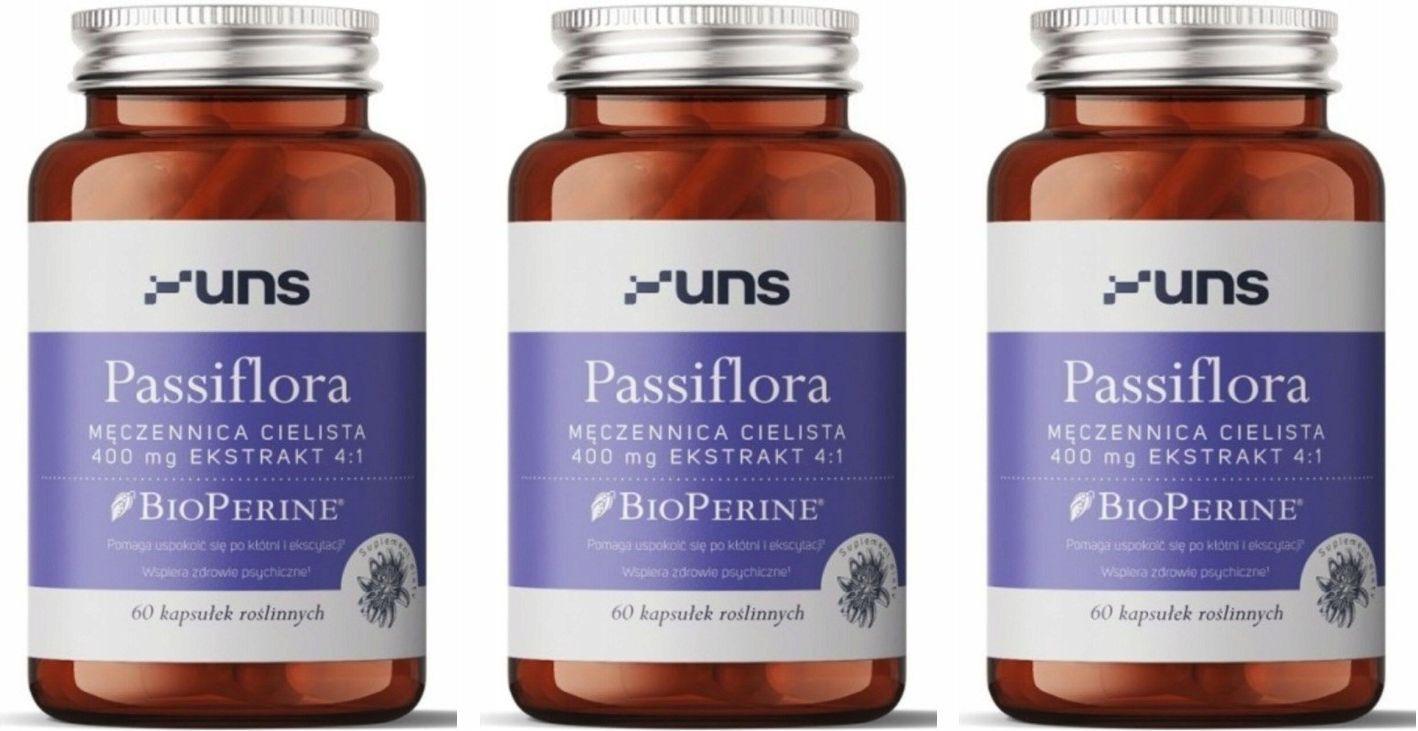 Zdjęcie UNS Passiflora Męczennica Cielista 400mg Ekstrakt 4:1 60vegcaps - Nowa Dęba