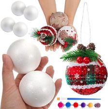 Zdjęcie Frikolino.pl Bombki styropianowe do ozdabiania decoupage 4 szt. 7,5cm - Libiąż