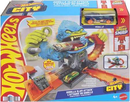 Набір Hot Wheels City Hungry Gorilla; траса та іграшкова машинка масштабу 1:64 JHL92 - фото 4