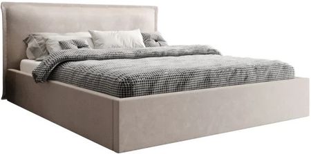Topcomfort Łóżko Tapicerowane 160X200 Lexi Beżowe Z Pojemnikiem I Stelażem