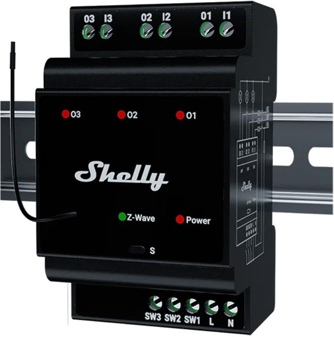 System domotyki Shelly Przekaźnik Na Szynę Din Qubino Wave Pro 3 Z-Wave ...