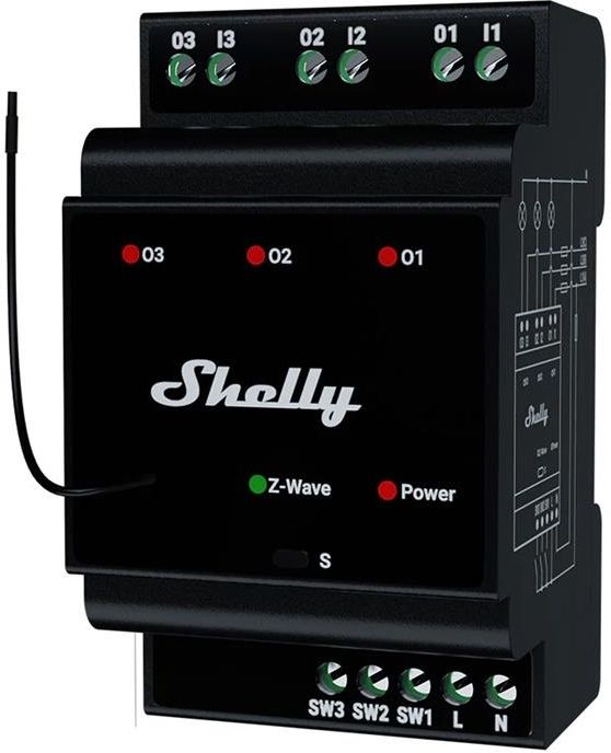 System domotyki Shelly Przekaźnik Na Szynę Din Qubino Wave Pro 3 Z-Wave ...