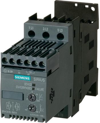 Siemens Soft Start V/Ac dla Silników 230/400 V 4/7,5 Kw (3RW3018-1BB14 110-230)