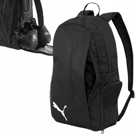 Puma Plecak Team Goal Szkolny Sportowy Czarny Kieszeń Na Buty Duży Pojemny
